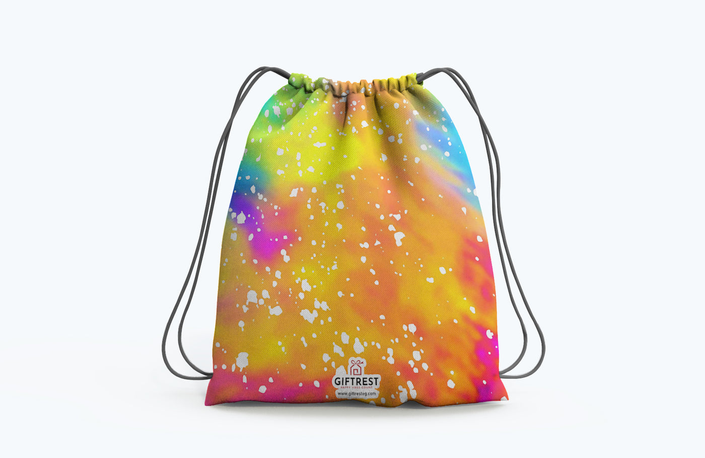 Drawstring Bag with caption Work hard Stay Positive