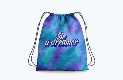 Drawstring Bag with caption Be A Dreamer