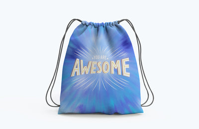 Drawstring Bag with caption You Are Awesome