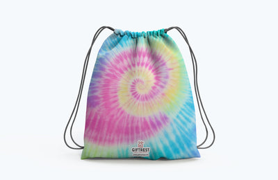 Drawstring Bag with caption Think Positive