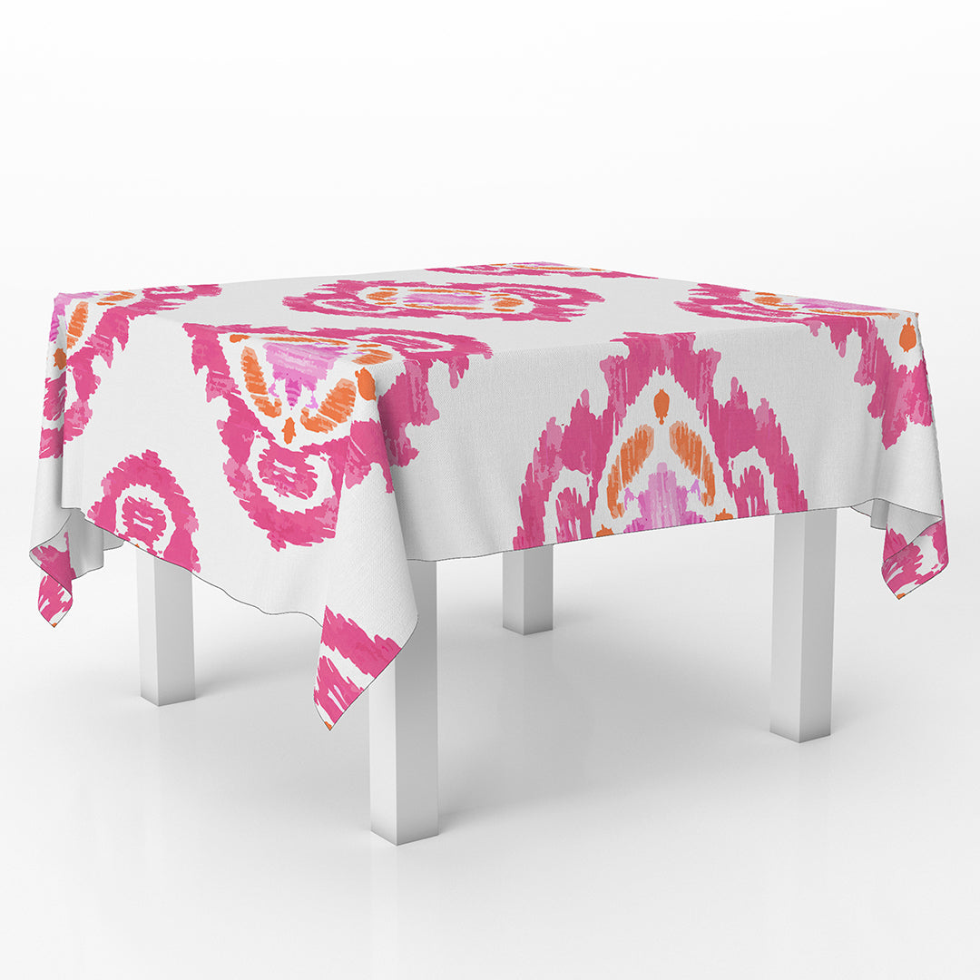 Squared Table Cover Ikat Fauchia