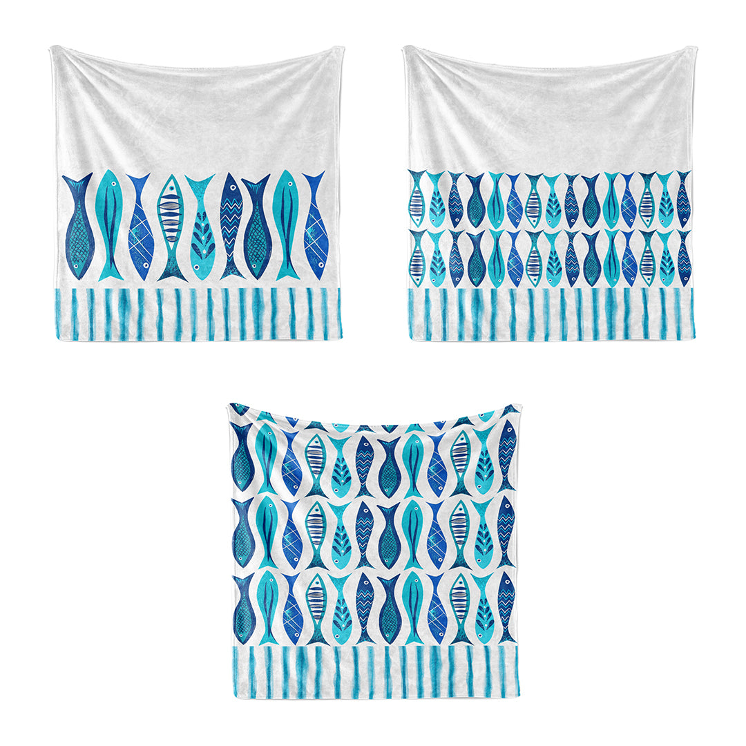 Santorini Sardines Towel Set