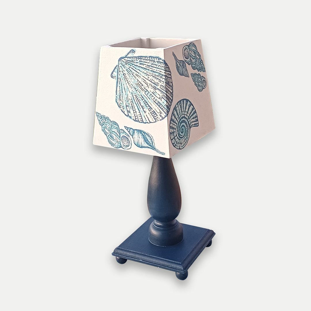 Decoupage Side Lamp With Shells Pattern