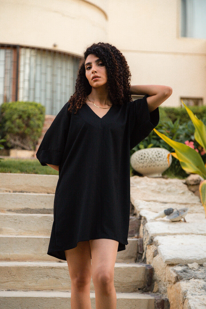 Beach Dress Short Black