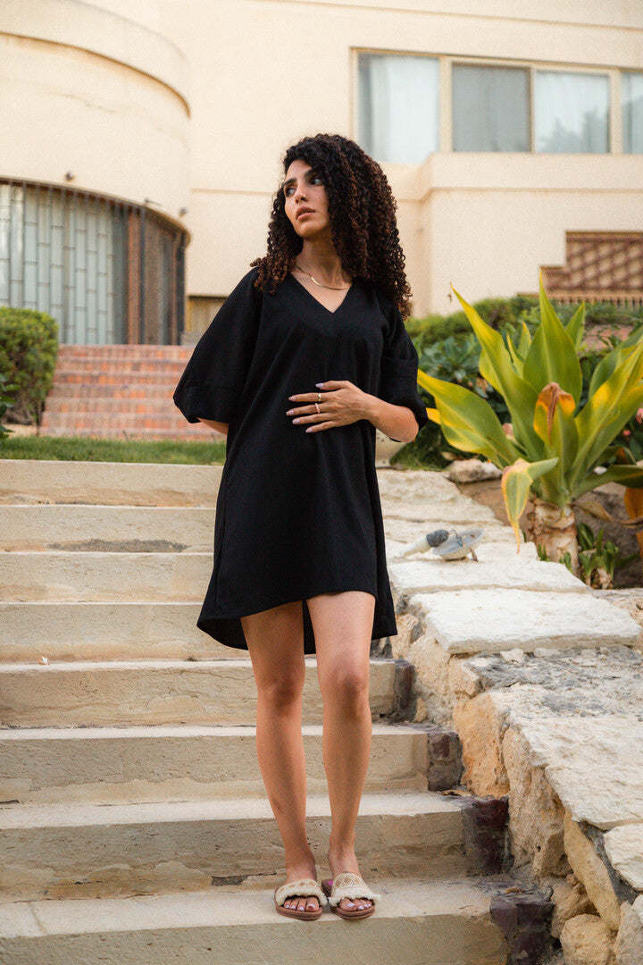 Beach Dress Short Black