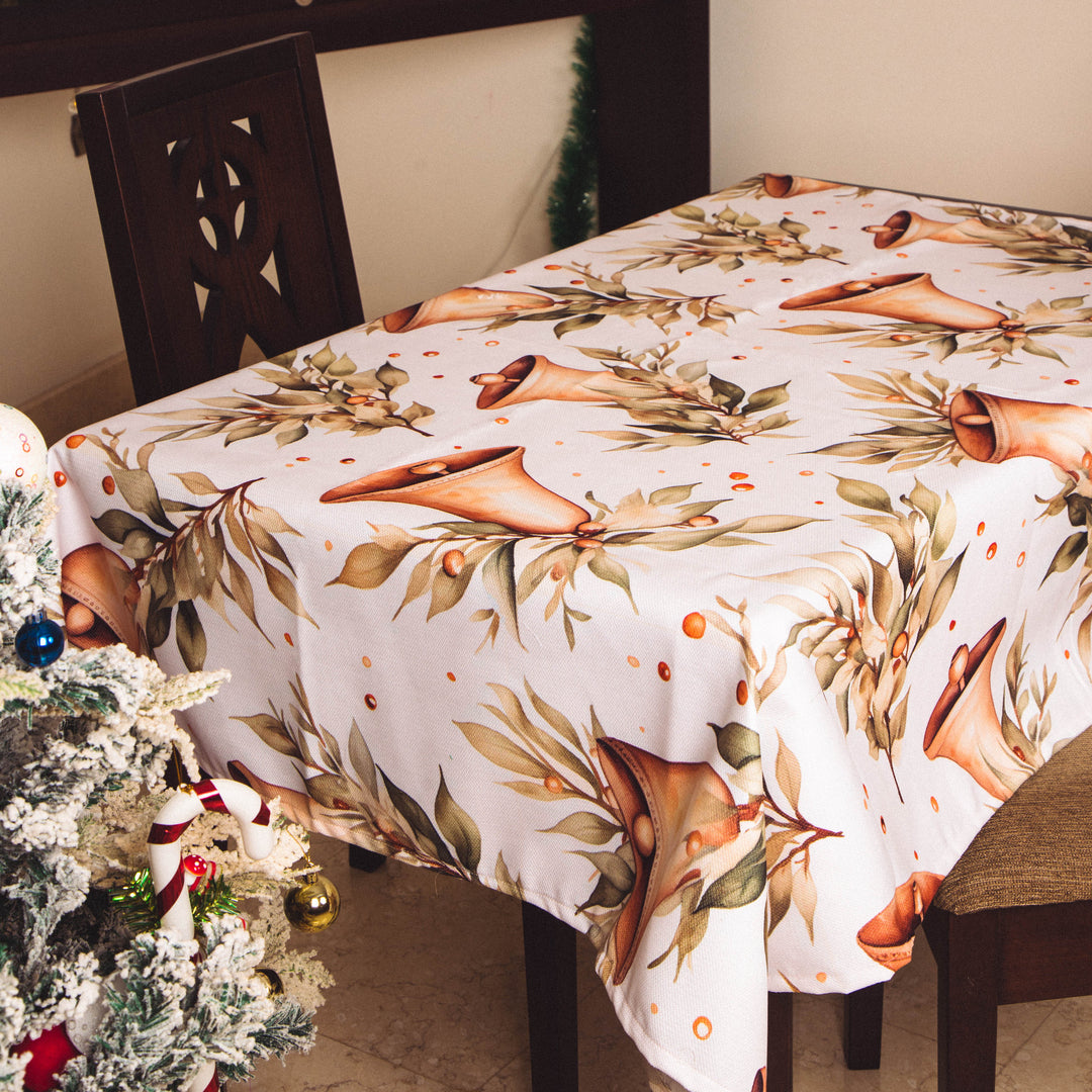 Squared Table Cover The Christmas Golden Bell