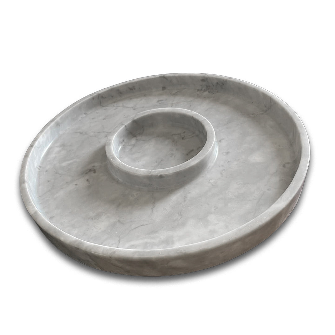 Round Marble Tray Without Partitions