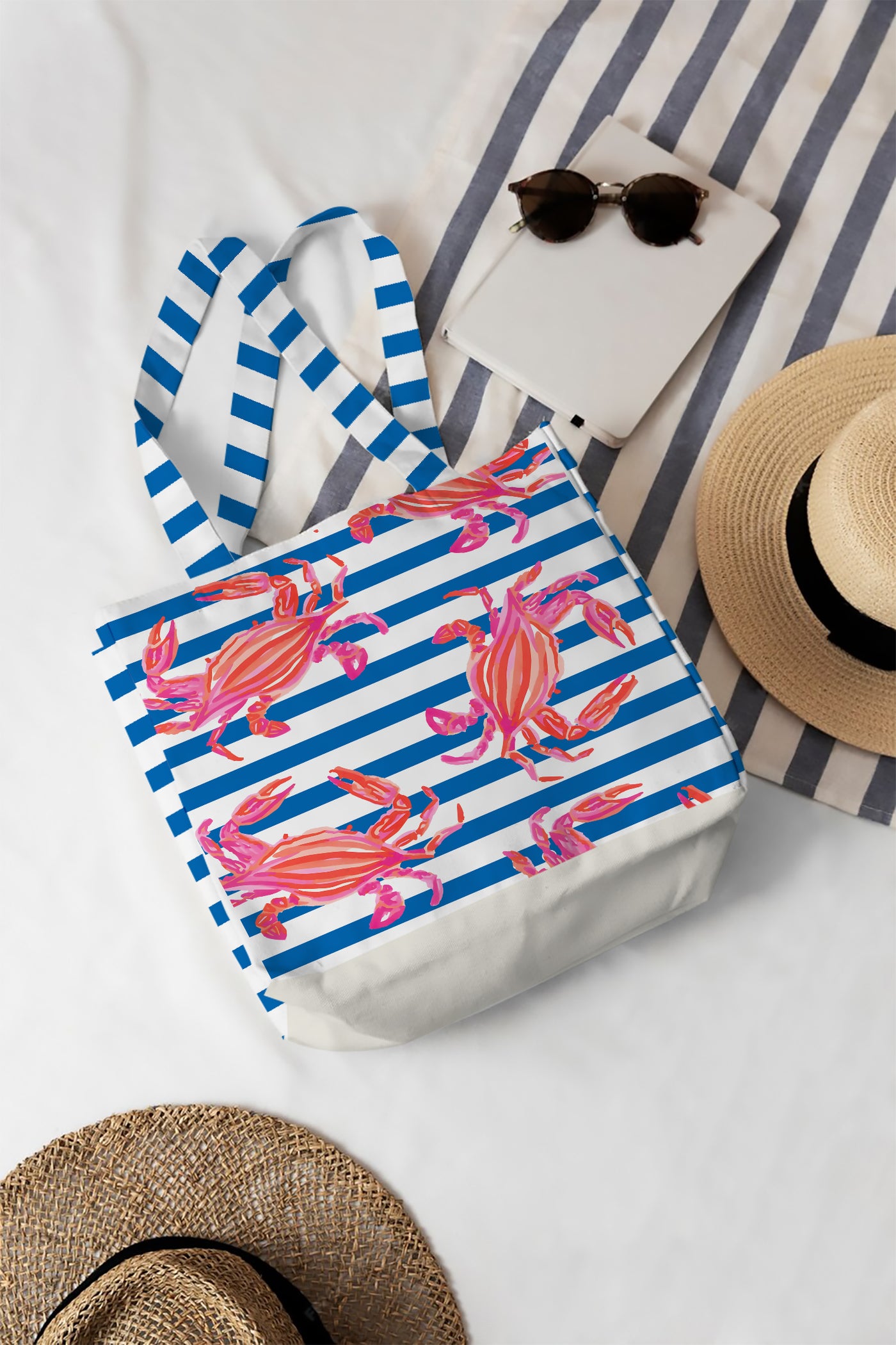 Playful Crab Beach Bag