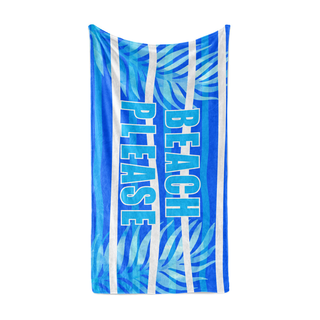 Beach Towel With Caption Beach Please