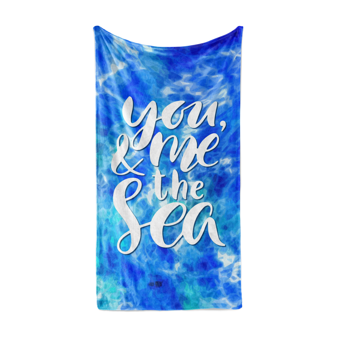 Beach Towel with caption you me and the sea