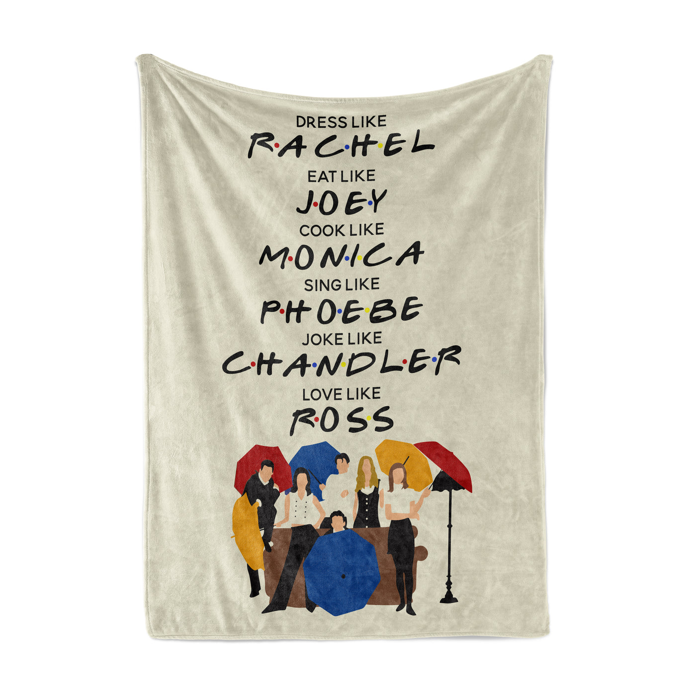 Throw Blanket with Fur Friends Characters