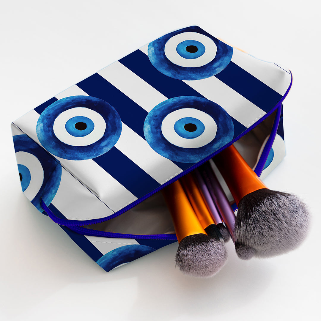 Make up Bag Evil Eye Blue