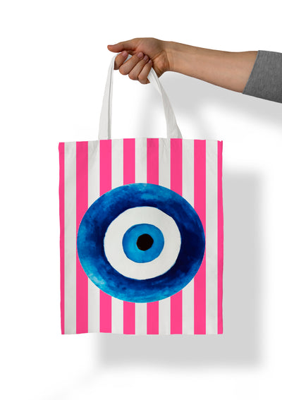 Tote Bag Evil Eye Pink