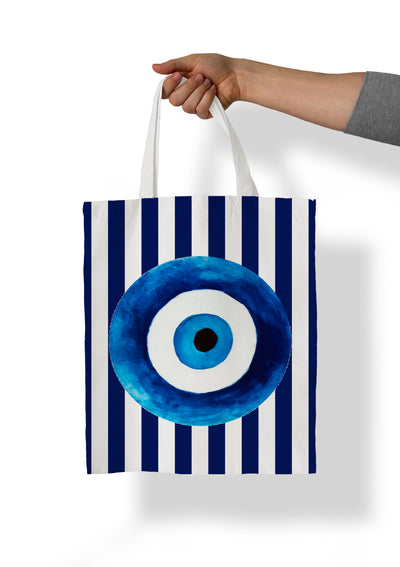 Tote Bag Evil Eye Blue