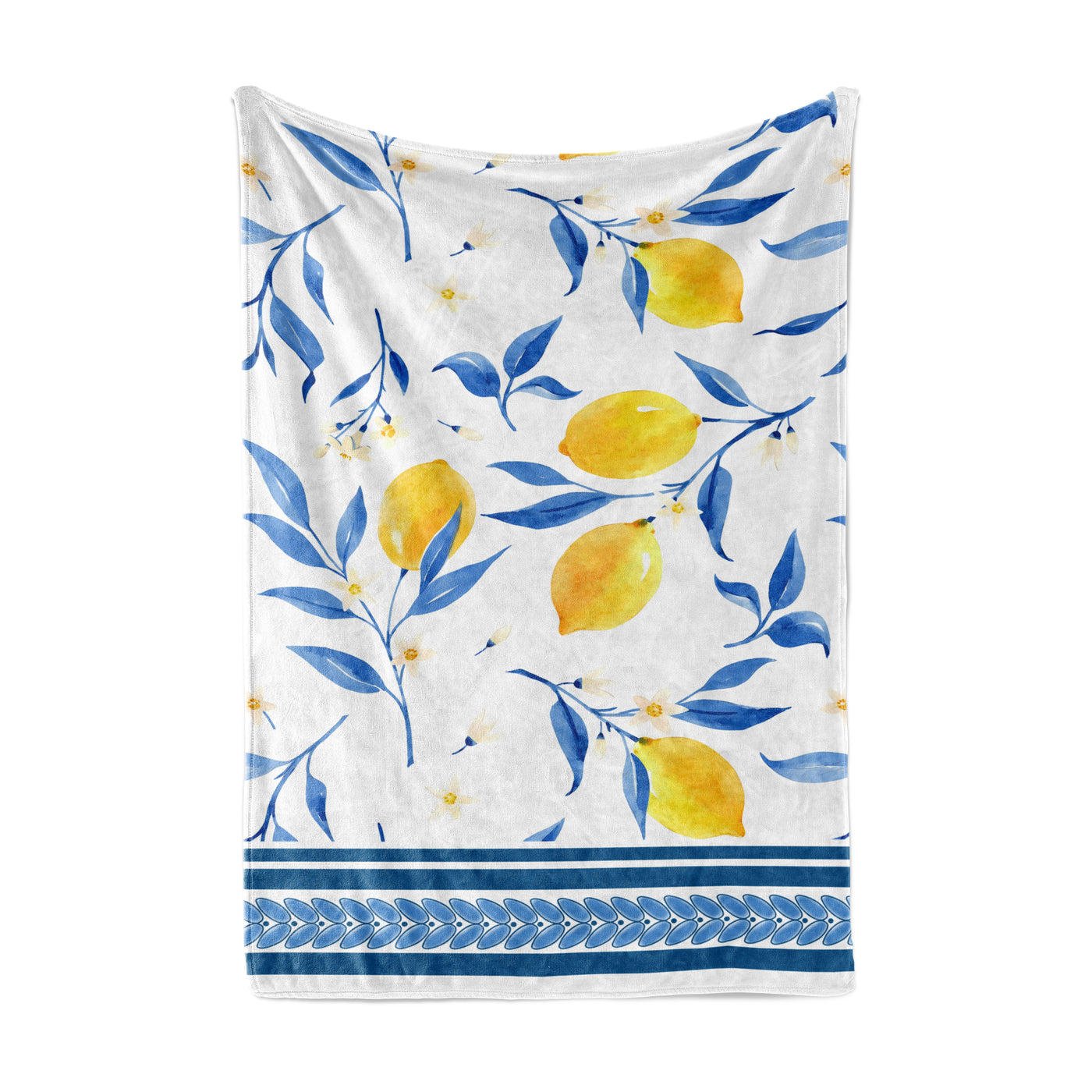 Set Of Two Towels With Lemon Prints