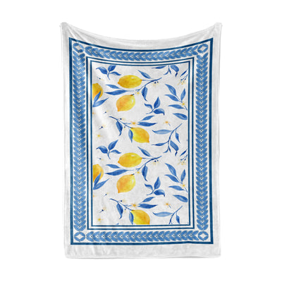 Set Of Two Towels With Lemon Prints