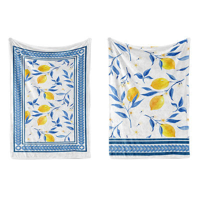 Set Of Two Towels With Lemon Prints