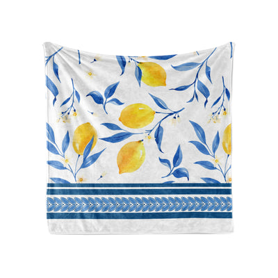 Set Of Three Towels With Lemon Prints