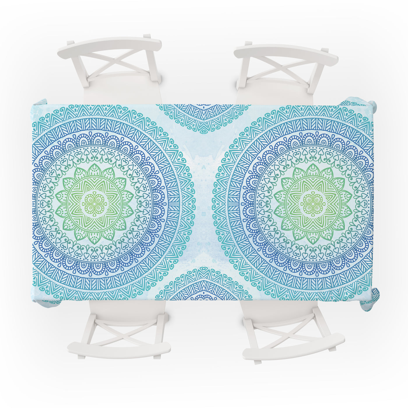 Table Cover Mandala Green