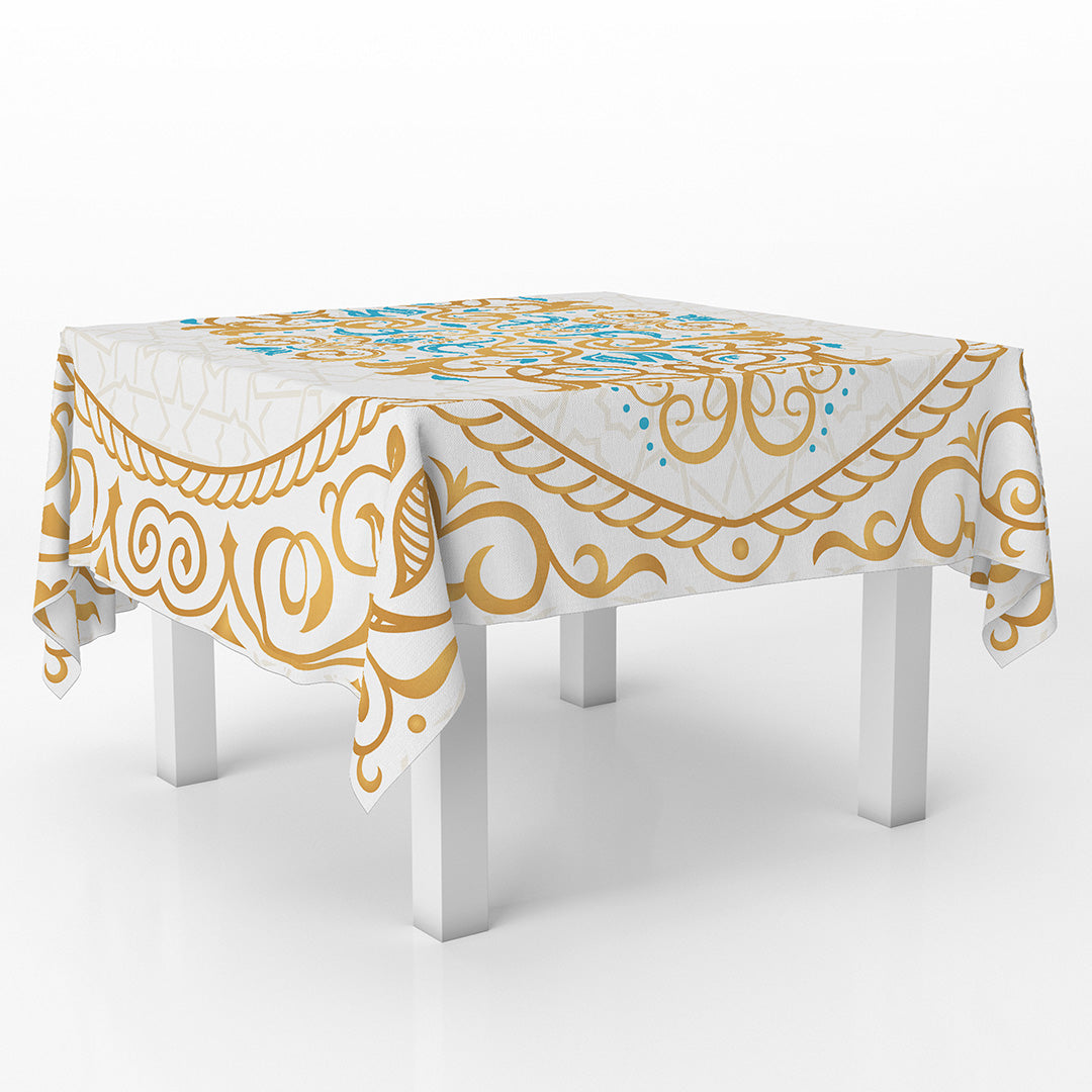 Square Table Cover Golden Alf Leila We Leila