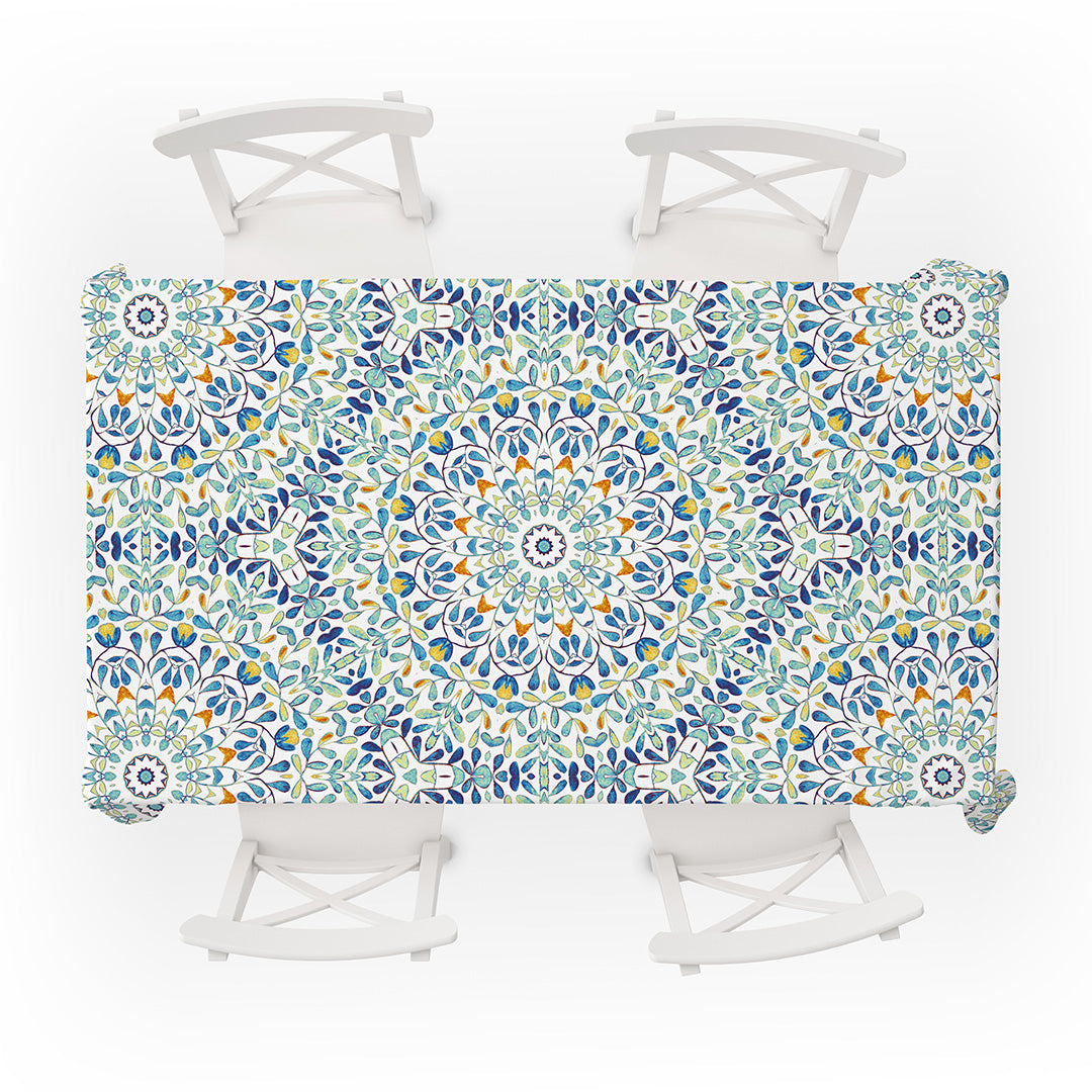 Table Cover Floral Mandala Gold