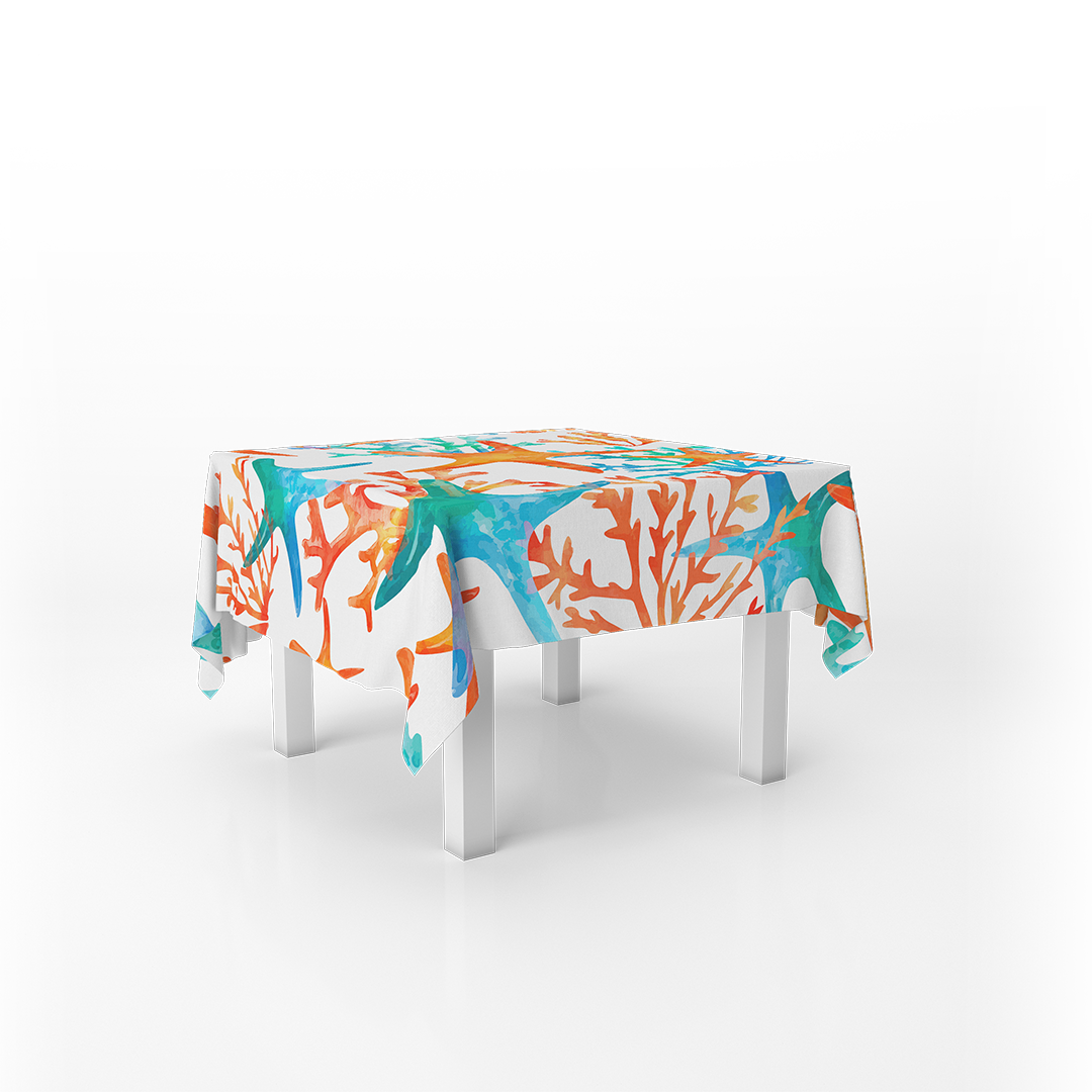 Squared Table Cover The Colorful Star Fish