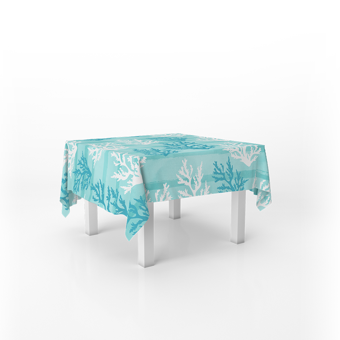 Squared Table Cover The Blue Corals