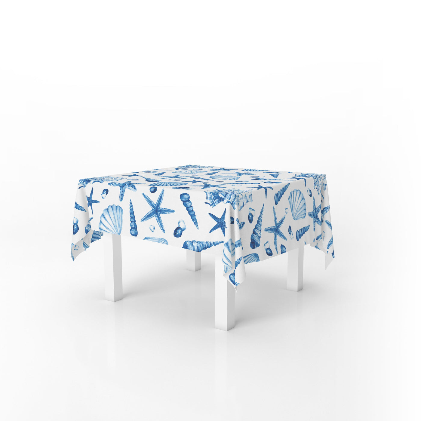 Squared Undersea Creatures In Blue Table Cover