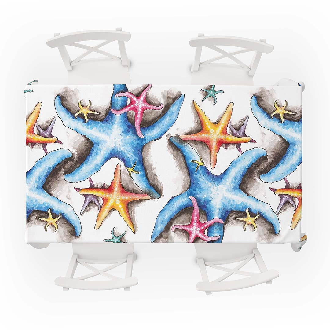 Colorful Starfish Table Cover