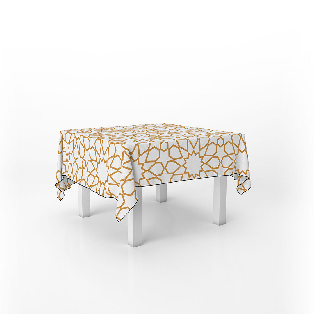 Squared Table Cover Gold Arabseque