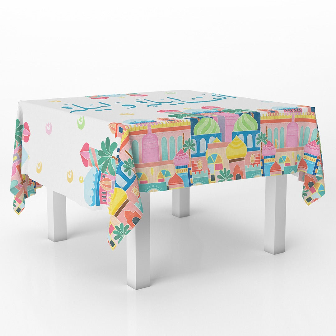 Square Table Cover Bright Alf Leila We Leila