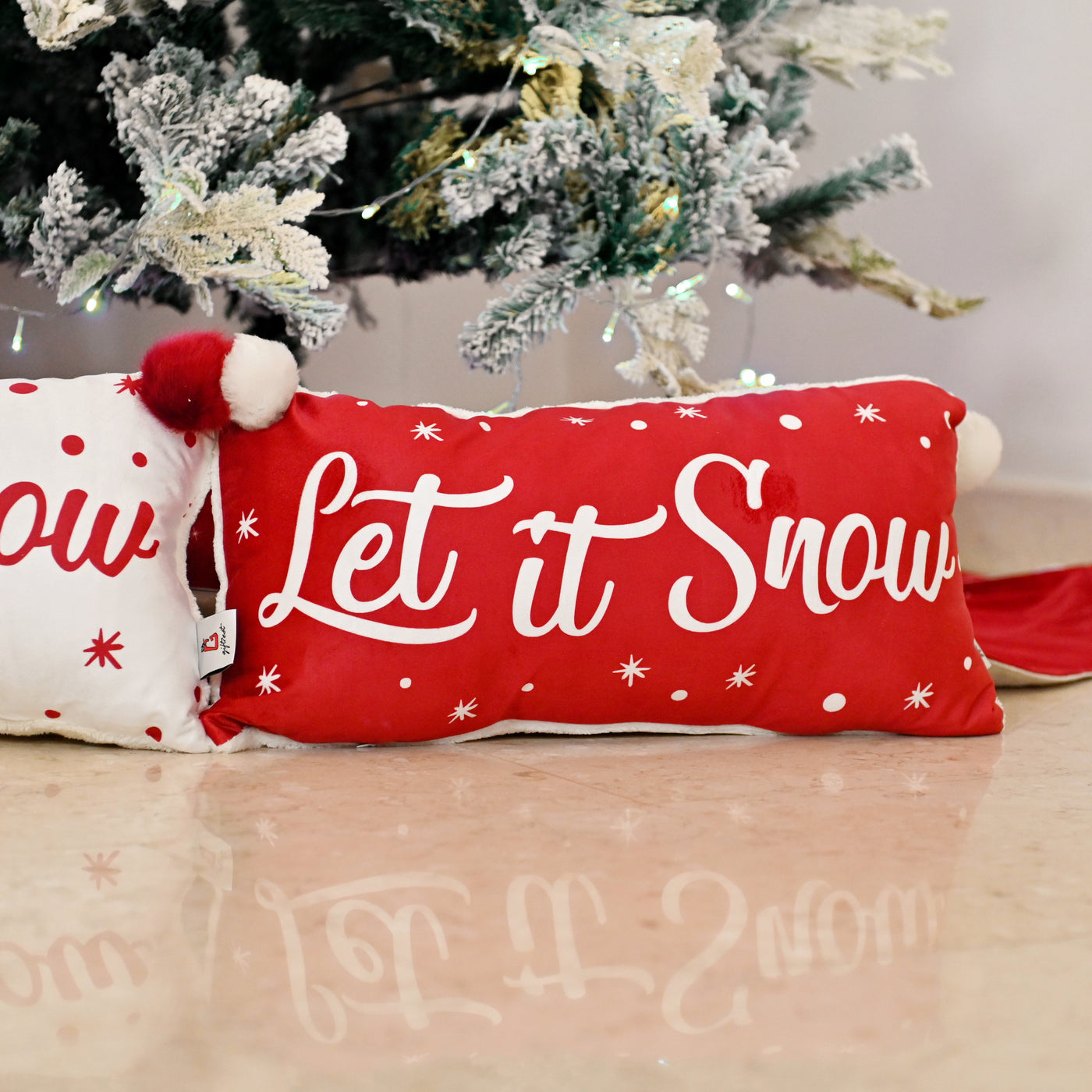 Cushion Let It Snow Red