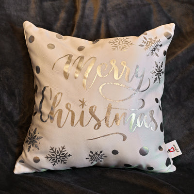 Cushion Merry Christmas Silver