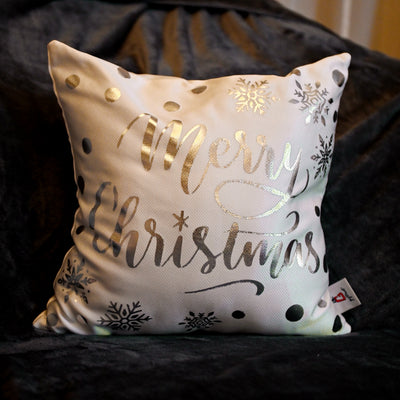 Cushion Merry Christmas Silver