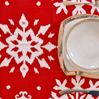 Table Cover The Ikat Snowflake