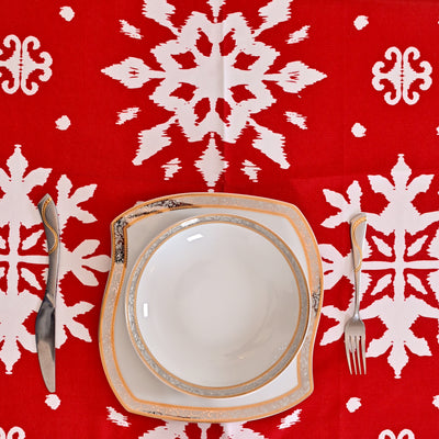 Table Cover The Ikat Snowflake