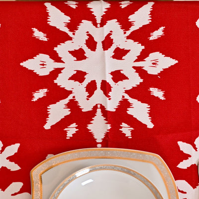 Table Cover The Ikat Snowflake