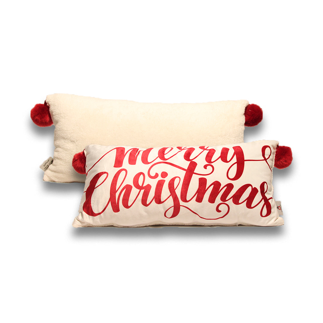 Cushion Merry Christmas White