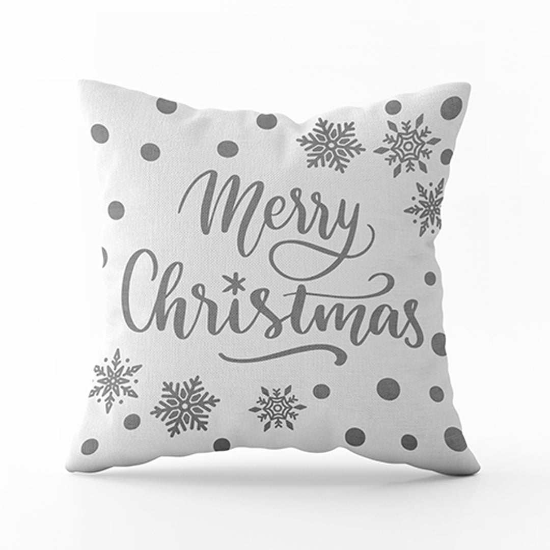 Cushion Merry Christmas Silver