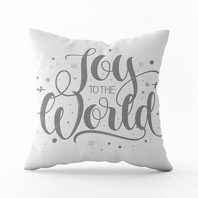 Cushion Joy To The World Silver