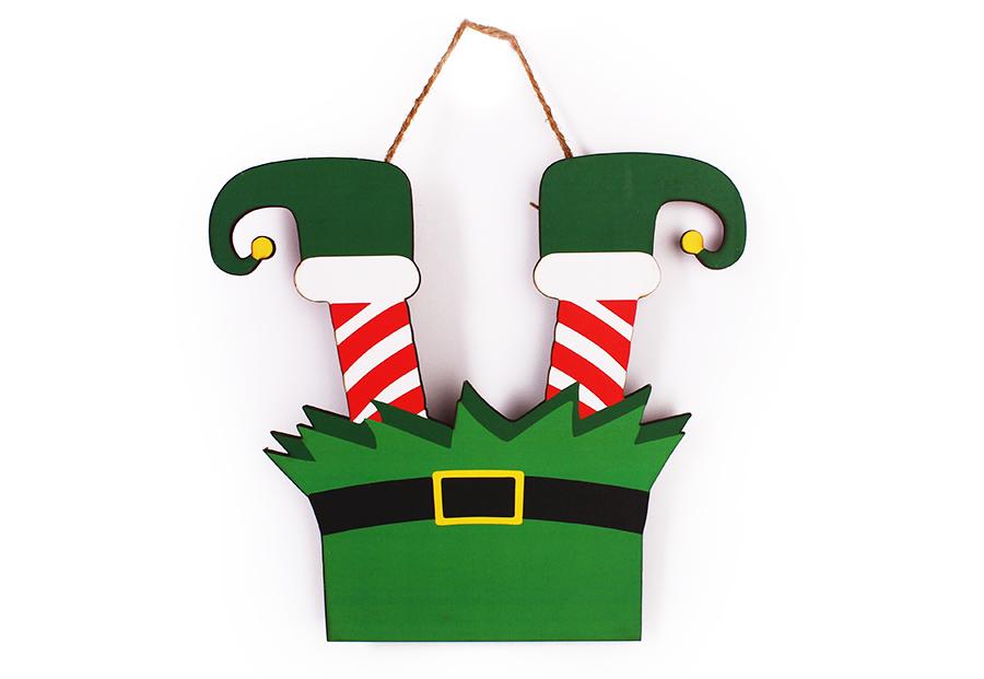 Wooden Playful Elf Hanger